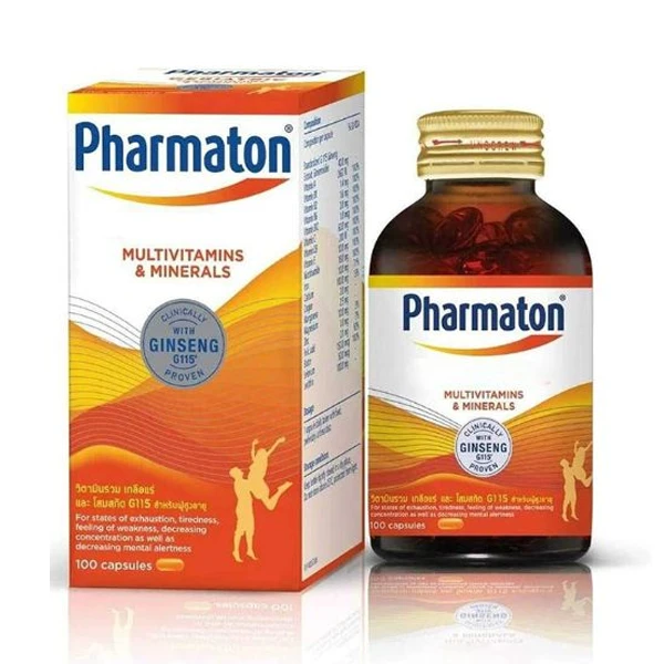 Pharmaton Ginseng With Multivitamin Extract G115 100 Capsules
