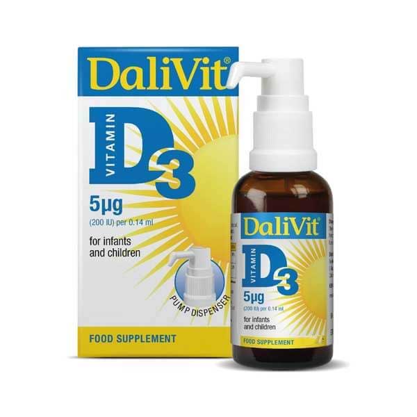 DaliVit Vitamin D3 Drops Pump Dispenser Suitable for All Ages 20ml
