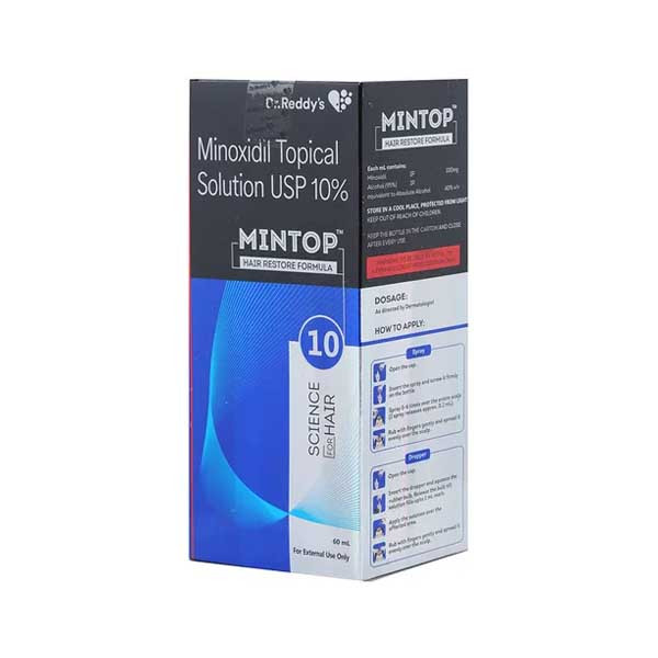 Mintop Topical Solution Minoxidil USP 10% 60ml