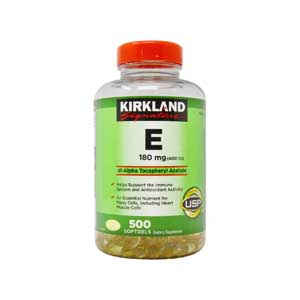 Kirkland Vitamin E 180mg 400 IU Dietary Supplement