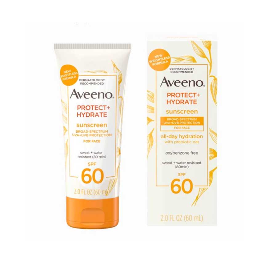 Aveeno Protect Plus Hydrate Free SPF60 Sunscreen Lotion 60ml