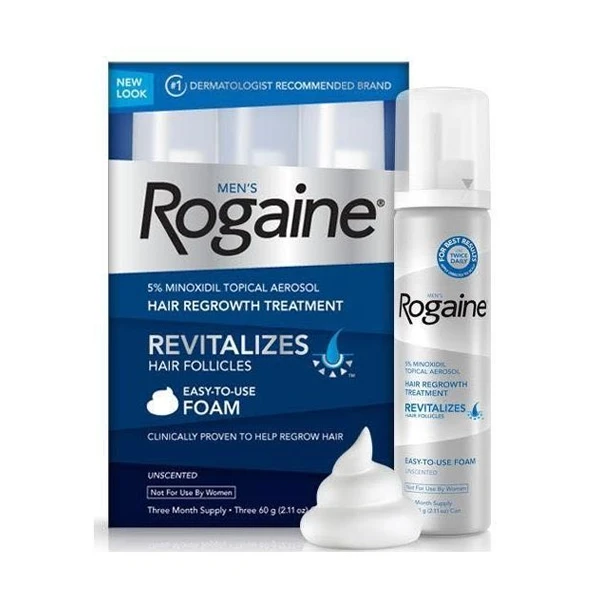 Rogaine Minoxidil Foam for Men's 5% 3 Month Supplement