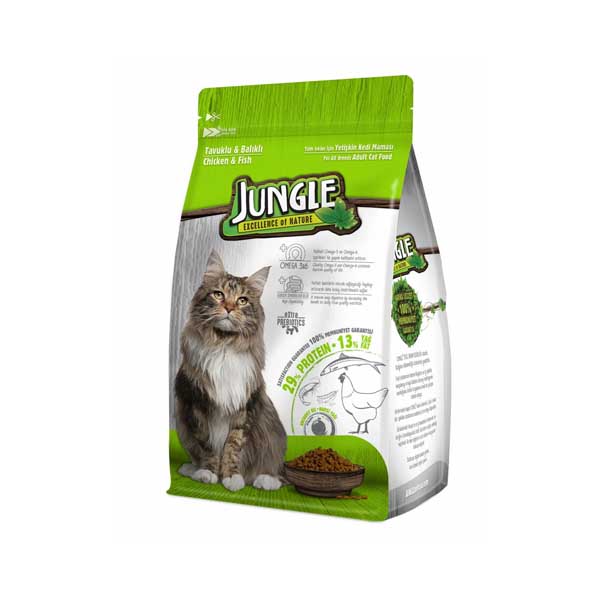 Jungle Adult Cat Dry Food Chicken and Fish